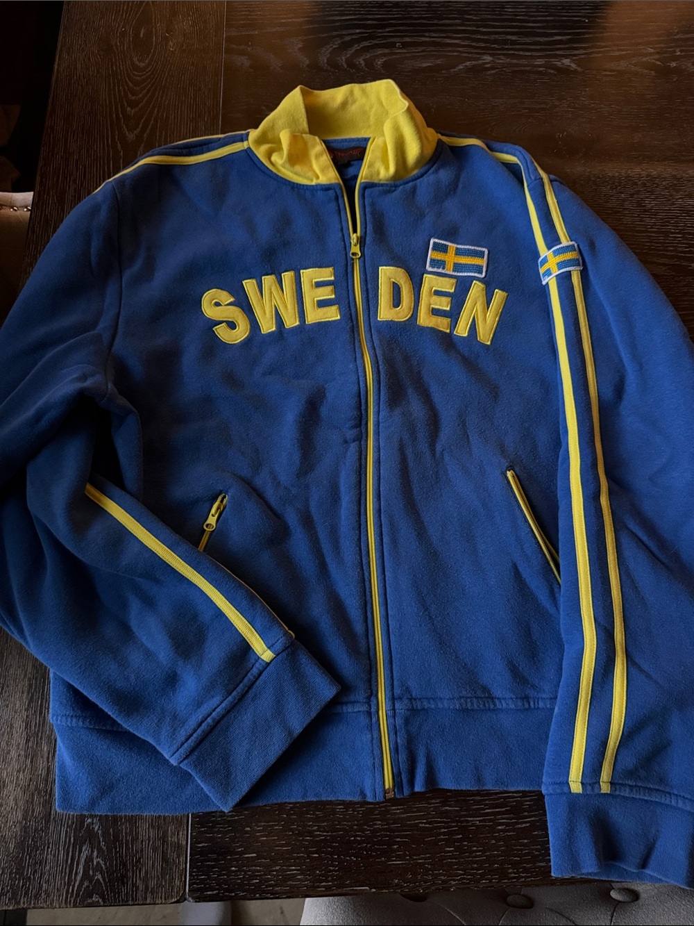 Sweden Blue & Yellow Kids Fleece Jacket